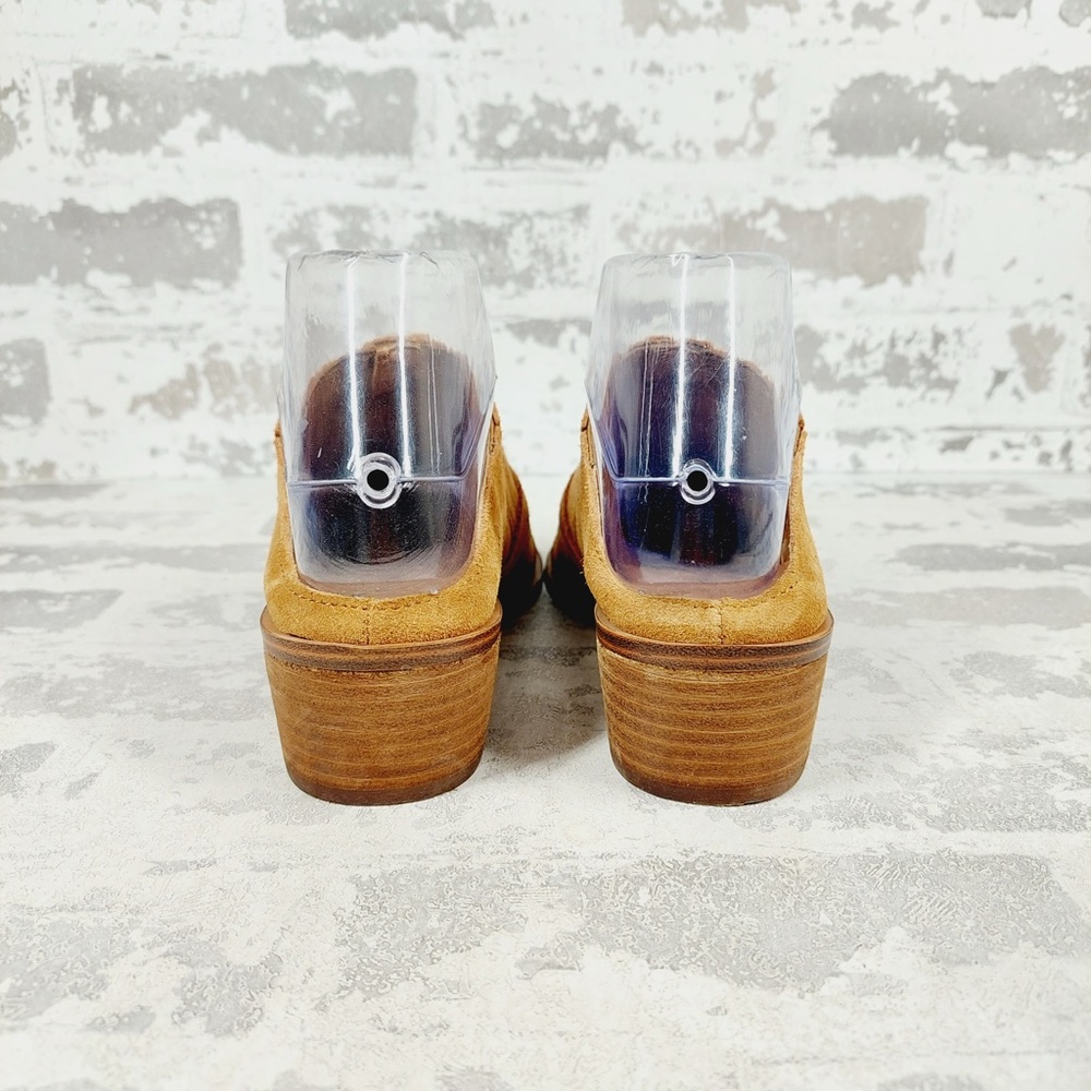 NEW Chinese Laundry Los Angeles Tan Brown Leather Western Mules V69 - Picture 5 of 12